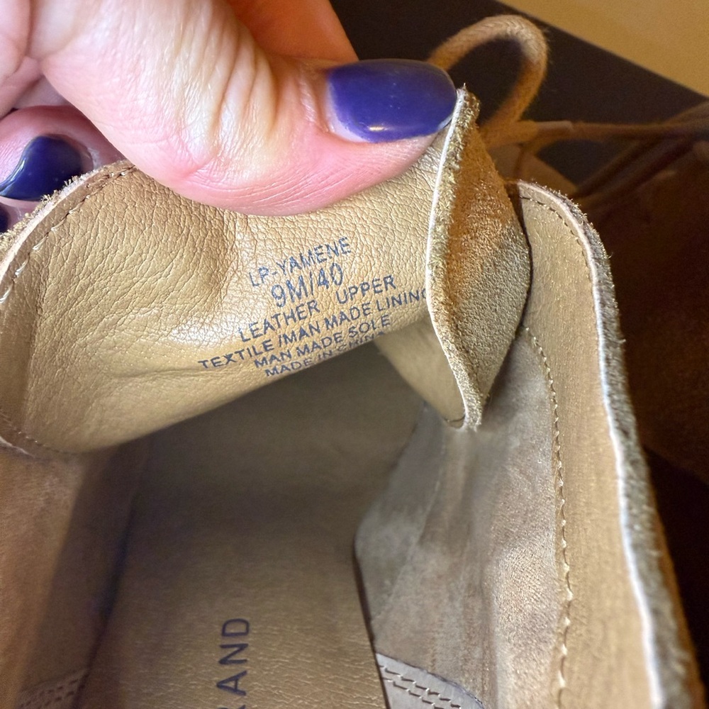 Women's Tan Wedge Ankle Boots - Picture 6 of 7